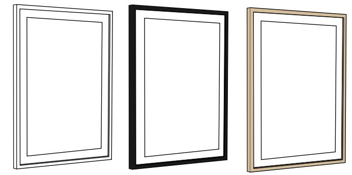 Marco de fotos de roble