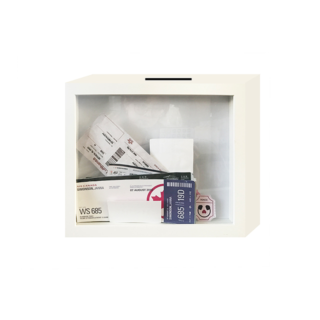 Exhibición de la caja de boletos